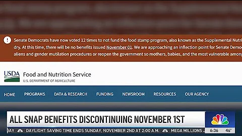 SNAP benefits won't out go Nov. 1, USDA warns