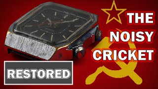 Редкие советские винтажные часы-будильник «Полет», восстановленные внутри и снаружи