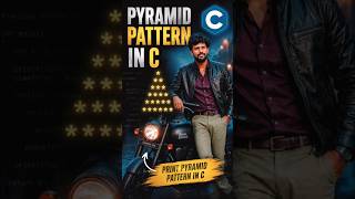Printing a Pyramid Pattern in C Programming | Easy Pattern Logic #shorts #cprogramming #pattern 92 C Pattern Program C Language Tutorial Coding Shorts Cprogramming