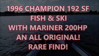 1996 CHAMPION 192 SF, ALL ORIGINAL! RARE FIND! - YouTube