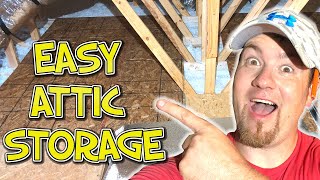 HOW TO MAKE EASY DIY STORAGE SPACE IN YOUR ATTIC FOR $200 by TheRykerDane 25,586 views 3 years ago 5 minutes, 22 seconds