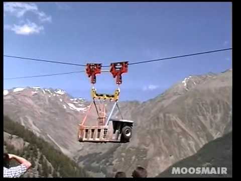 MOOSMAIR: Stützenmontage Materialseilbahn Zugspitze