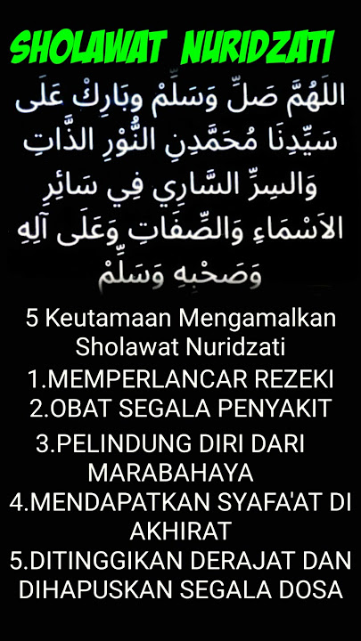 SHOLAWAT NURIDZATI - PENARIK REZEKI DAN OBAT SEGALA PENYAKIT #shorts