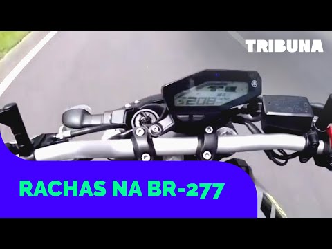 No Flagra! Vídeos mostram motociclistas durante rachas na BR-277