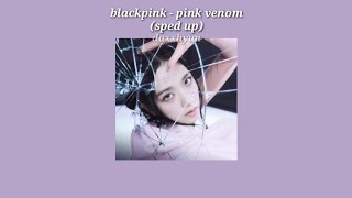 blackpink - pink venom (sped up w/ eng lyrics) Resimi