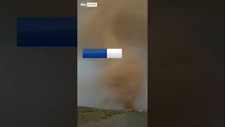 Dust tornado and lightning hit UAE