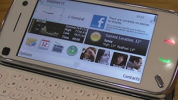 Nokia N97 widgets (Facebook) and kinetic scrolling