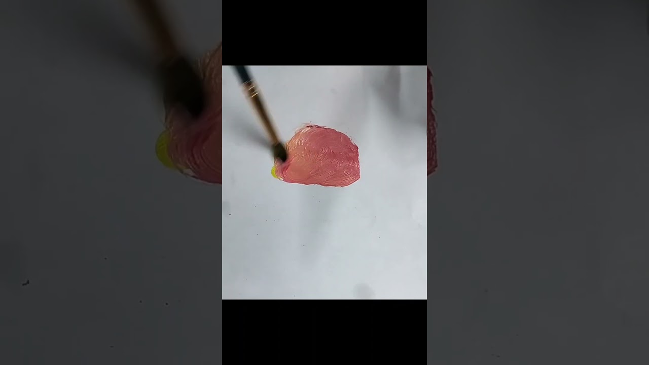 Let's make Peach | Acrylic color mixing | Satisfying 