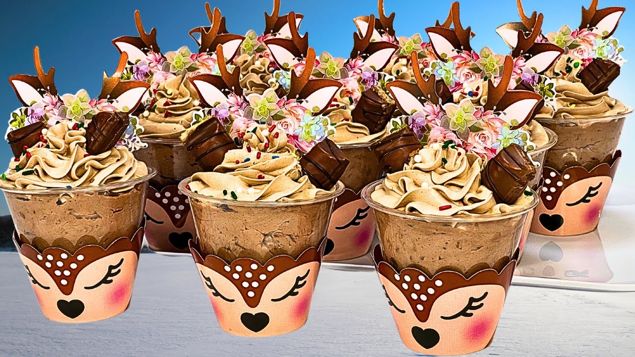 CHEESECAKE DE KINDER BUENO – Postre Navideño Fácil y Decorado de Reno 🎄 ...