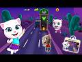Talking Tom Gold Run Las Vegas Ultimate Funs Tom Vs Angela Vs Raccoon 