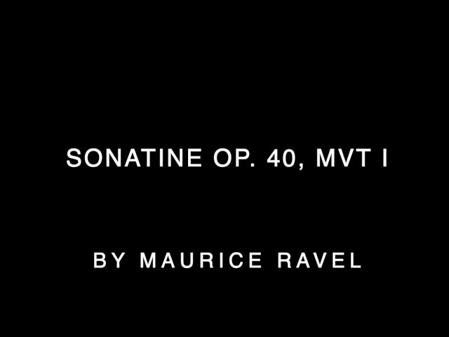 Ravel - Sonatine pour piano:1er mvt : Jean-Yves Thibaudet, piano