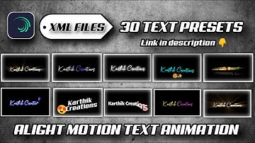 Top 30 text animation presets  Alight motion | Text animation presets xml file  alight motion