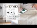 The Easiest (No Sew) Way to Hem IKEA Curtains