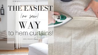 No Sew Curtain Hemming In Three Simple Steps - H2OBungalow