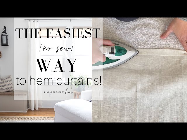 Easiest Way to Hem Curtains (Ikea no-sew hem) - Living My Home Life