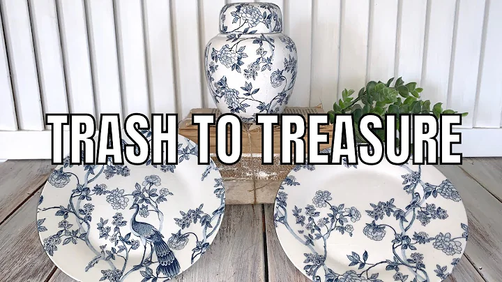 TRASH TO TREASURE THRIFT STORE FLIP | UPCYCLE HOME DECOR | DIY BLUE WILLOW | CHINOISERIE DECOR