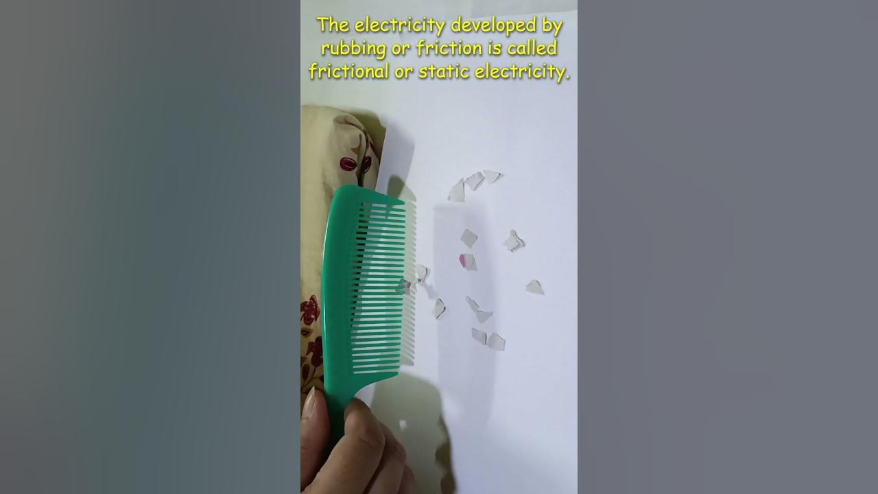 Frictional/Static Electricity #education #StaticElectricity#ElectrostaticFun#ChargeUp #ScienceShorts