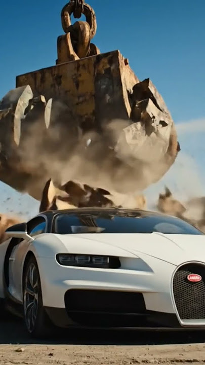 ASMR white Bugatti crashed #asmr #satisfying