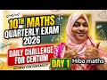 10th Maths Quarterly Exam 2026 Centum Challenge Day 1 Hiba maths Sabana mam