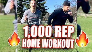 1,000 REP HOME WORKOUT CHALLENGE | No Equipment Needed