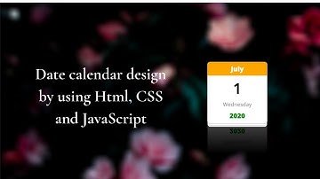 Mini calendar design in Vanilla JavaScript | Simple calendar for your blog