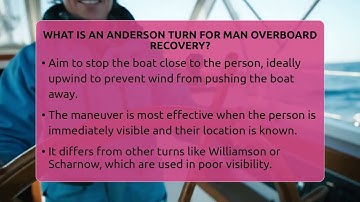 What Is An Anderson Turn For Man Overboard Recovery? - Boat Life Masters