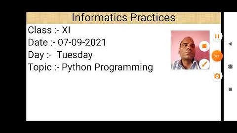 Class XI Informatics Practices 07 09 2021 By Mr  Praveen Singh