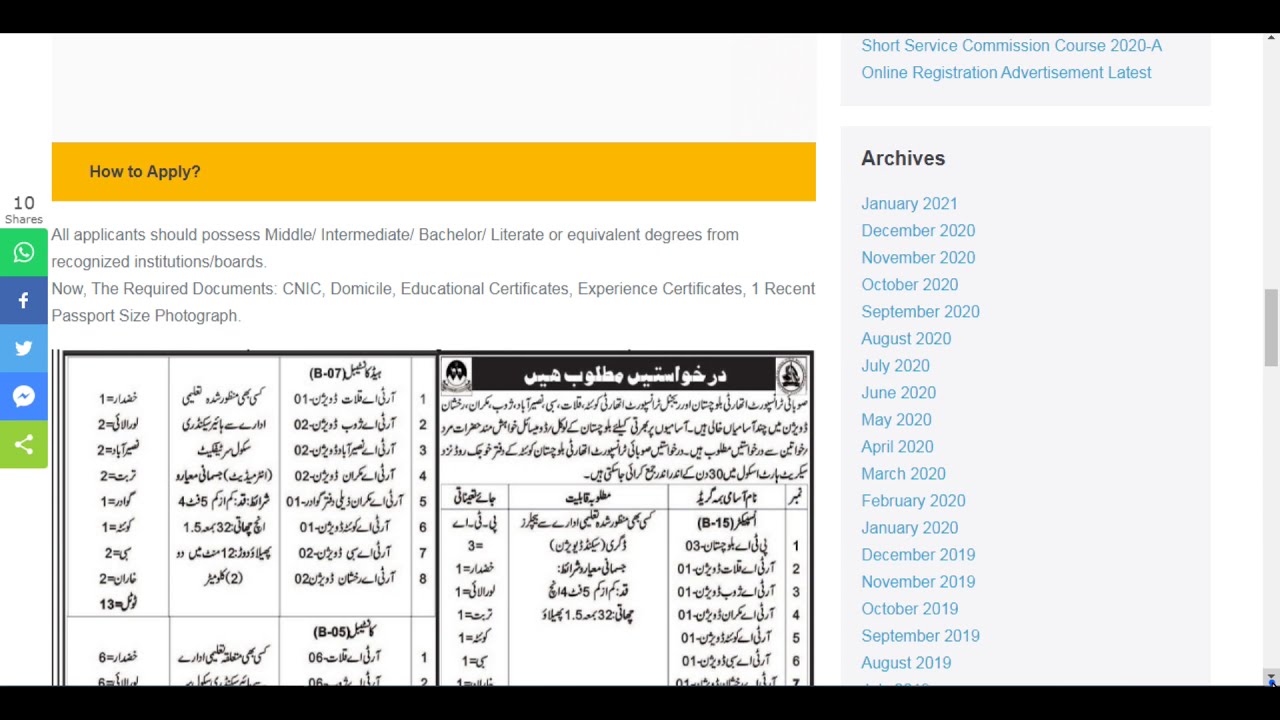 Traffic Police Jobs 2021, Provincial Transport Authority PTA