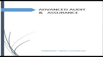 AUDIT AND ASSURANCE (ADVANCED) ELEMENTS, LEVELS, LETTER, REVIEW TYPES AUDIT-RELATED SERVICES.