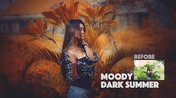 How To Moody Dark Autumn Effects | Photoshop CC Tutorial