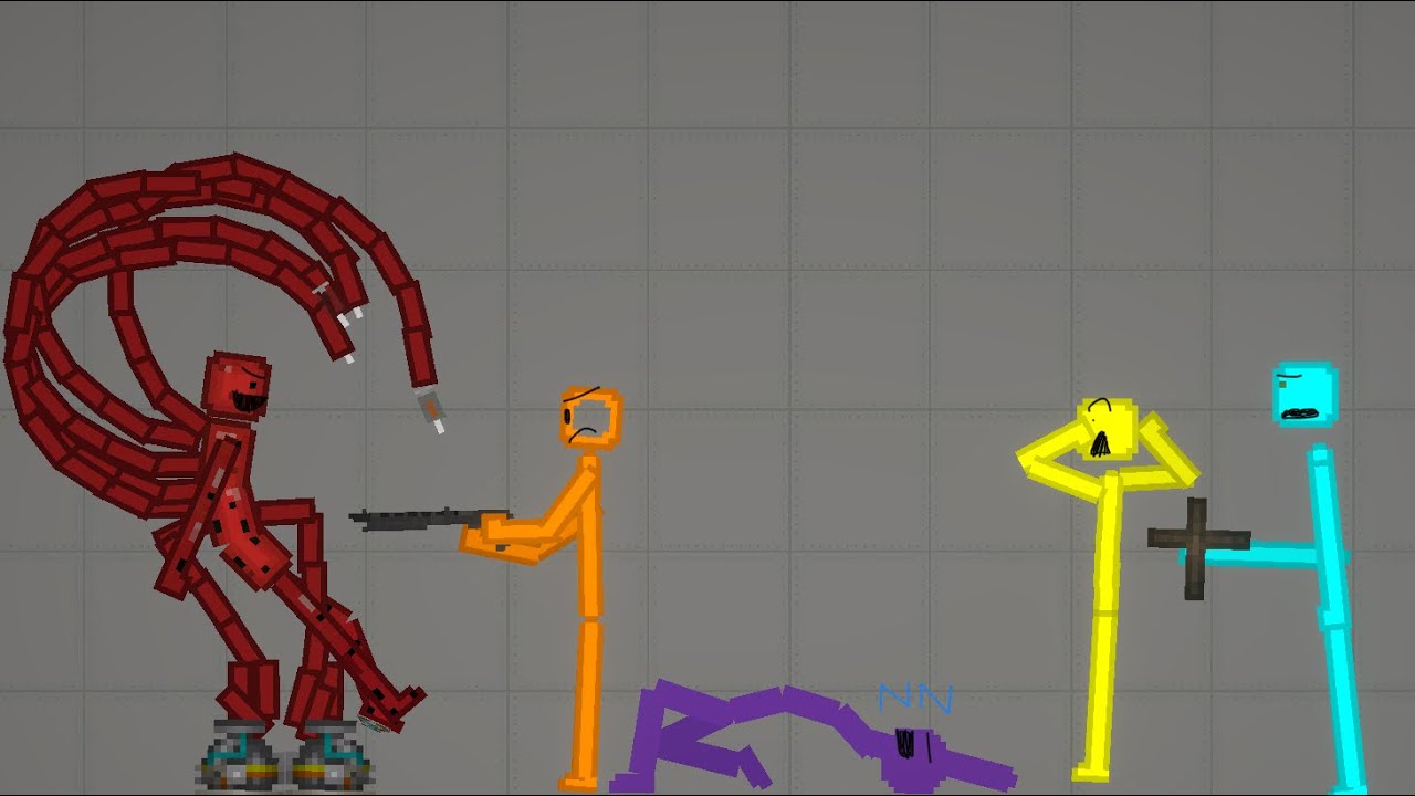 Стикмены против красного мелона 