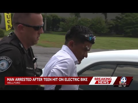 Man seen on video running from van after hitting child on E-bike is in custody, chief says