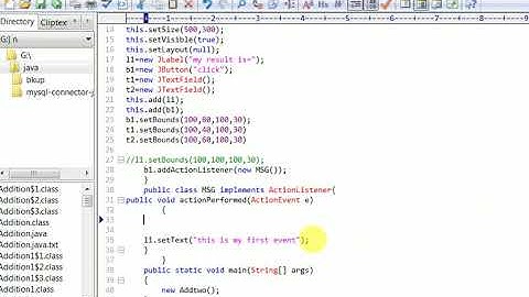 java swing program to add two number.