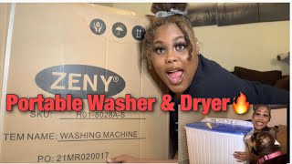 UNBOXING PORTABLE WASHER & DRYER🔥 #walmart #walmarthaul #portablewashingmachine