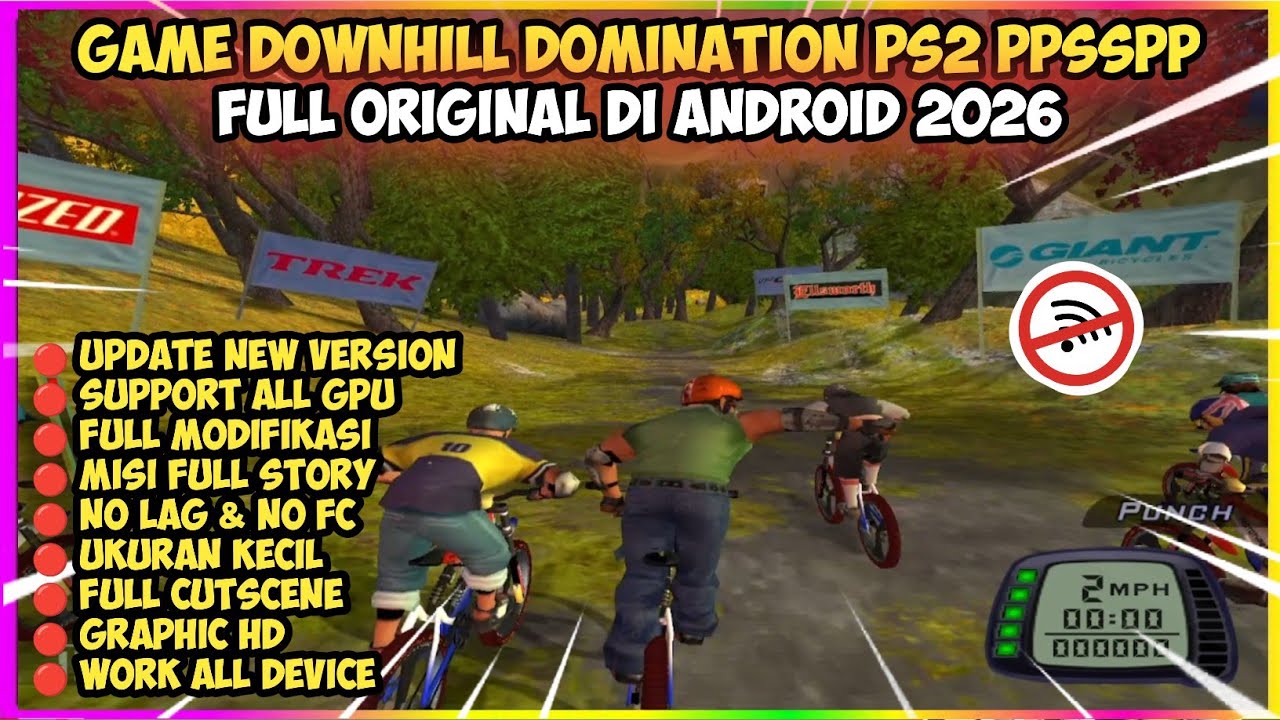 Game Downhill Domination PS2 PPSSPP Android Offline Ukuran Kecil Terbaru 2026