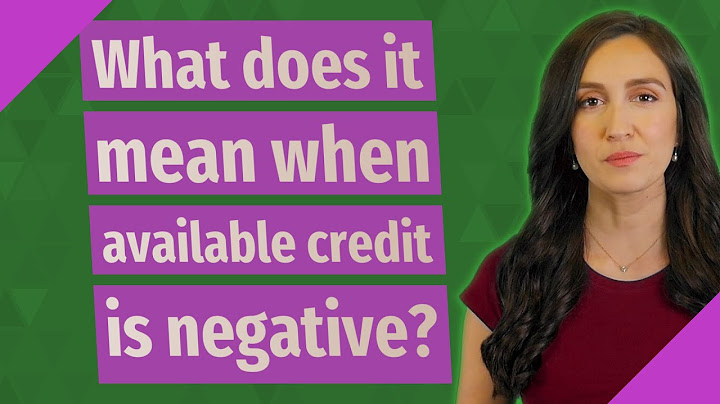 What does it mean when your credit balance is negative