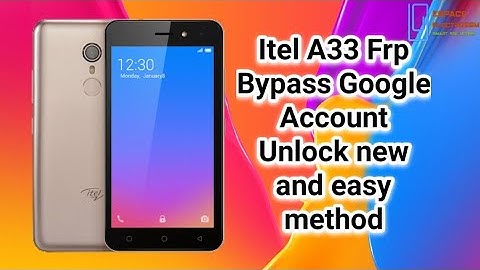 Itel A33 Frp bypass google account android 8.0 No pc