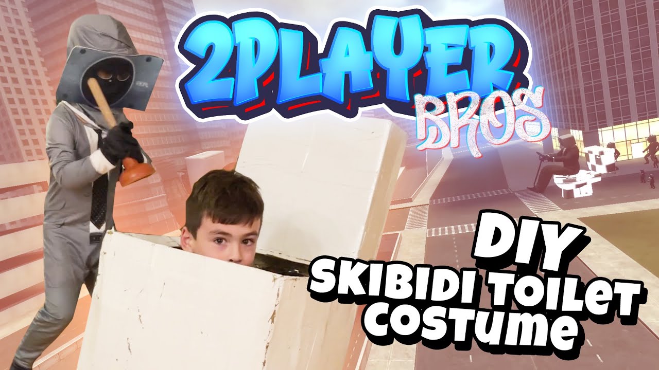 🕹🕹 2P BROS 💥 How to make a ROBLOX Skibidi Toilet costume 🚽😱 