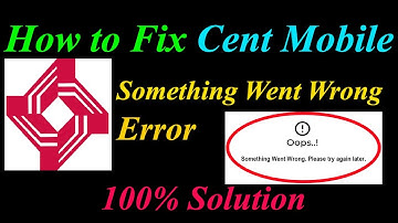 How to Fix Cent Mobile  Oops - Something Went Wrong Error in Android & Ios - Please Try Again Later