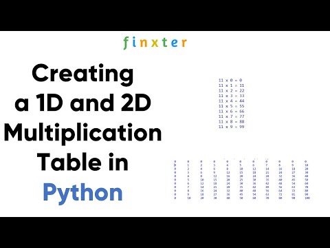 How to Display a 1D and 2D Multiplication Table in Python?