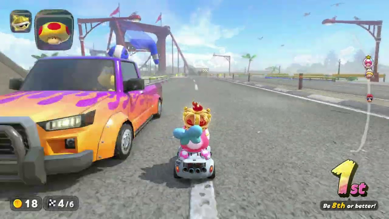 Cloud Rally Online [Toadette | Baby Blooper] First Place | Mario Kart World | No Commentary 