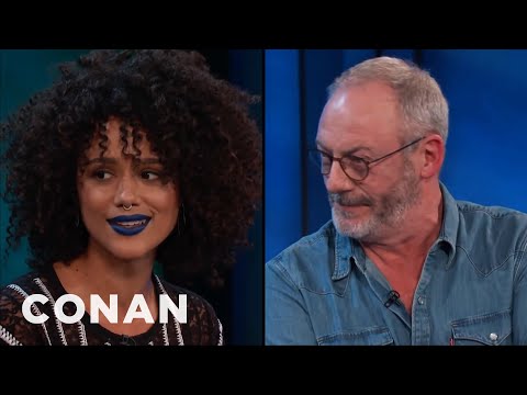 Nathalie Emmanuel & Liam Cunningham Talk Nude Scenes | CONAN on TBS