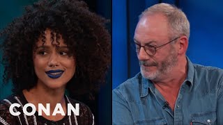 Nathalie Emmanuel & Liam Cunningham Talk Nude Scenes | CONAN on TBS