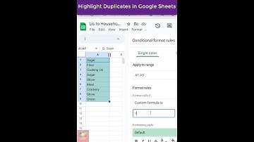 Highlight Duplicates in Google Sheets #shorts |Subscribe|