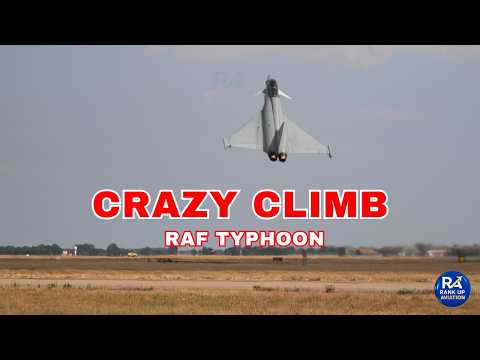 😱 UNBELIEVABLE RAF Typhoon VERTICAL CLIMB [ 4K ]