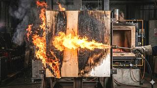 Flamethrower vs. Fireproof Varnish: Can Wood Survive?🔥 Extreme Fire Test