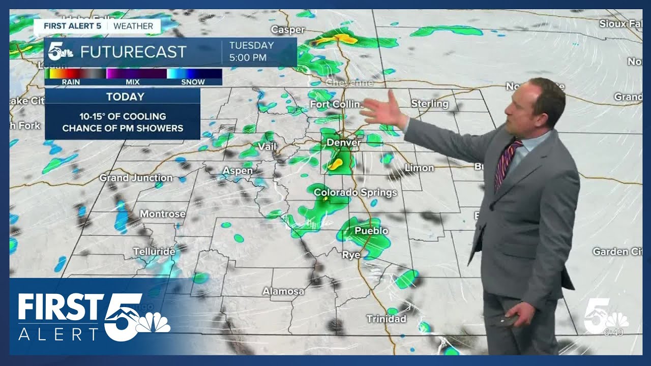 Turning cooler and unsettled on Tuesday, with heavy snow for the ...