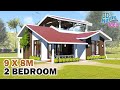 9x8 meters House Design Idea with Roof Deck