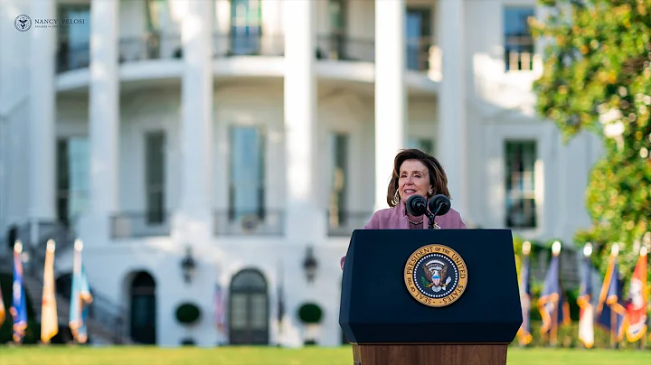 Speaker Pelosi at Bill Signing Ceremony for the Infrastructure Investment and Jobs Act