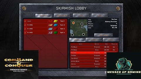 Command and Conquer Red Alert Remastered Skirmish Gameplay USSR– MAP: The Core 1